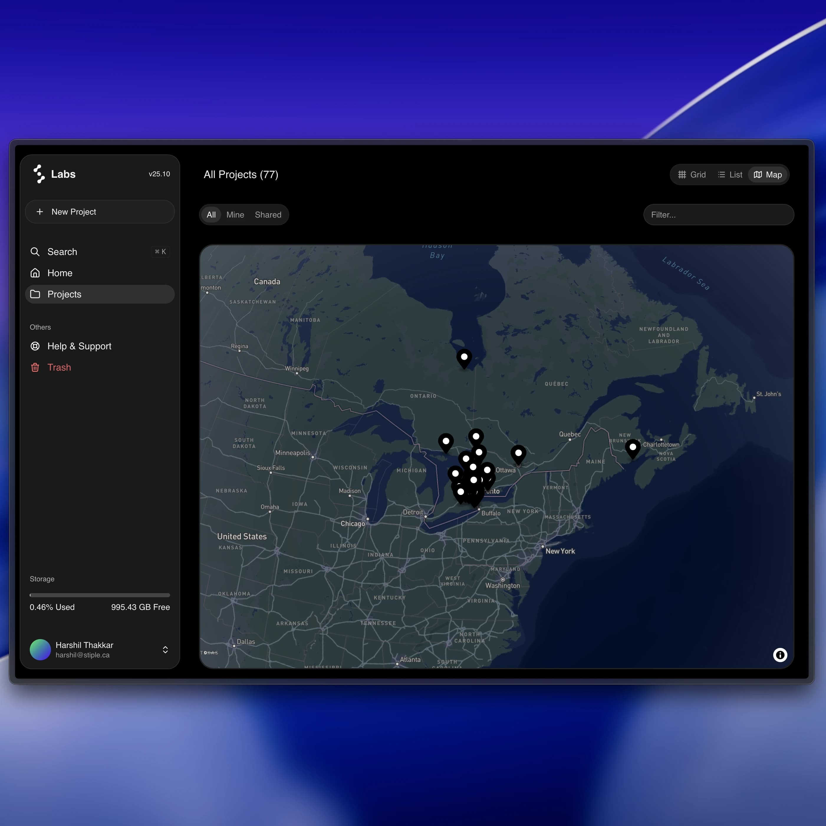app screen
